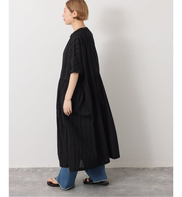 journal standard luxe「ドビーストライプ ギャザードルマンワンピース」|ワンピース|
