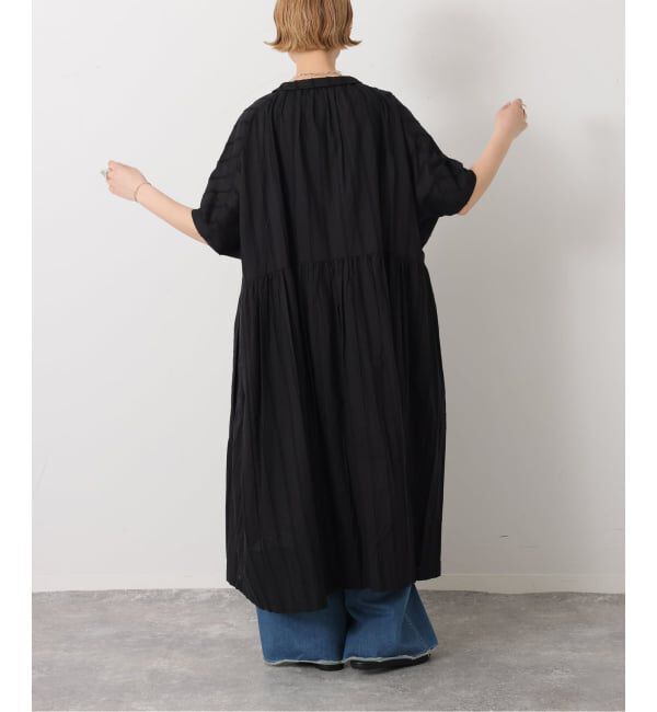journal standard luxe「ドビーストライプ ギャザードルマンワンピース」|ワンピース|