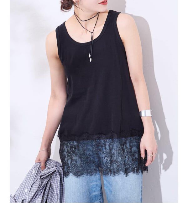 JOURNAL STANDARD「《追加4》レースヘムシアータンク」|Tシャツ・カットソー|