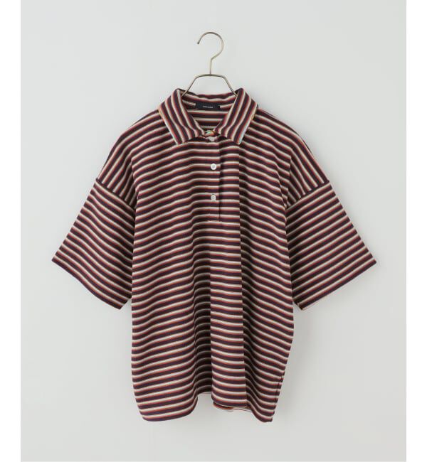 JOURNAL STANDARD「パイルボーダースキッパープルオーバー」|Tシャツ・カットソー|ブラウン