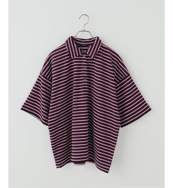 JOURNAL STANDARD「パイルボーダースキッパープルオーバー」|Tシャツ・カットソー|ネイビー