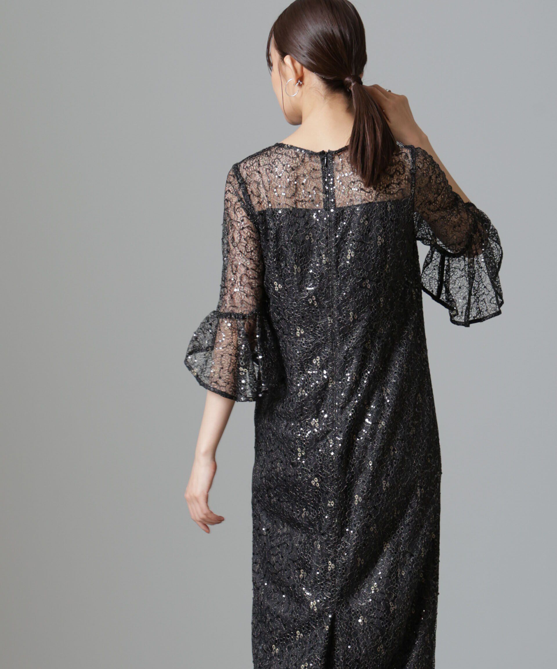 nano･universe「troisiemechaco/SPANGLE LACE ワンピース」|ワンピース|