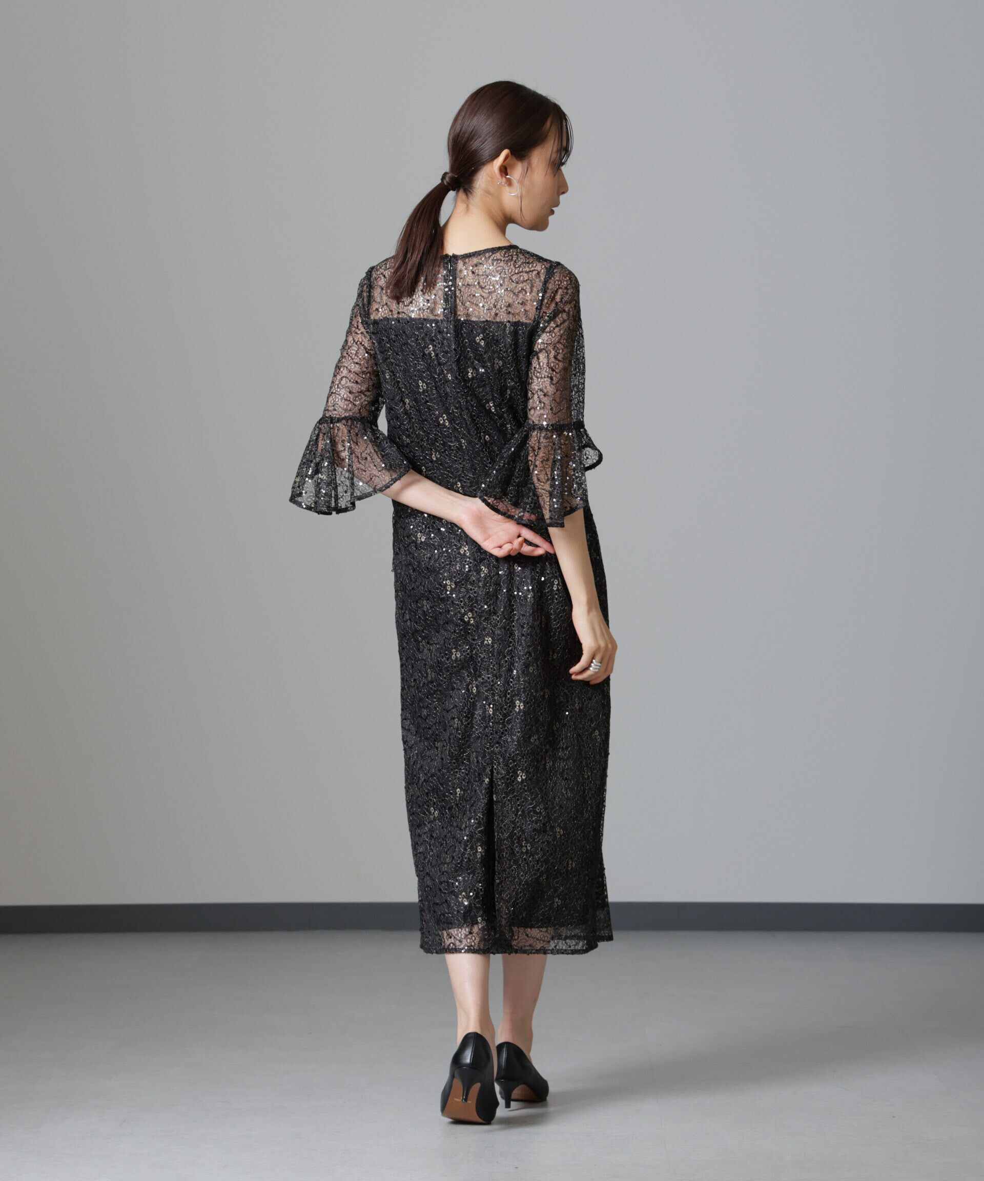 nano･universe「troisiemechaco/SPANGLE LACE ワンピース」|ワンピース|