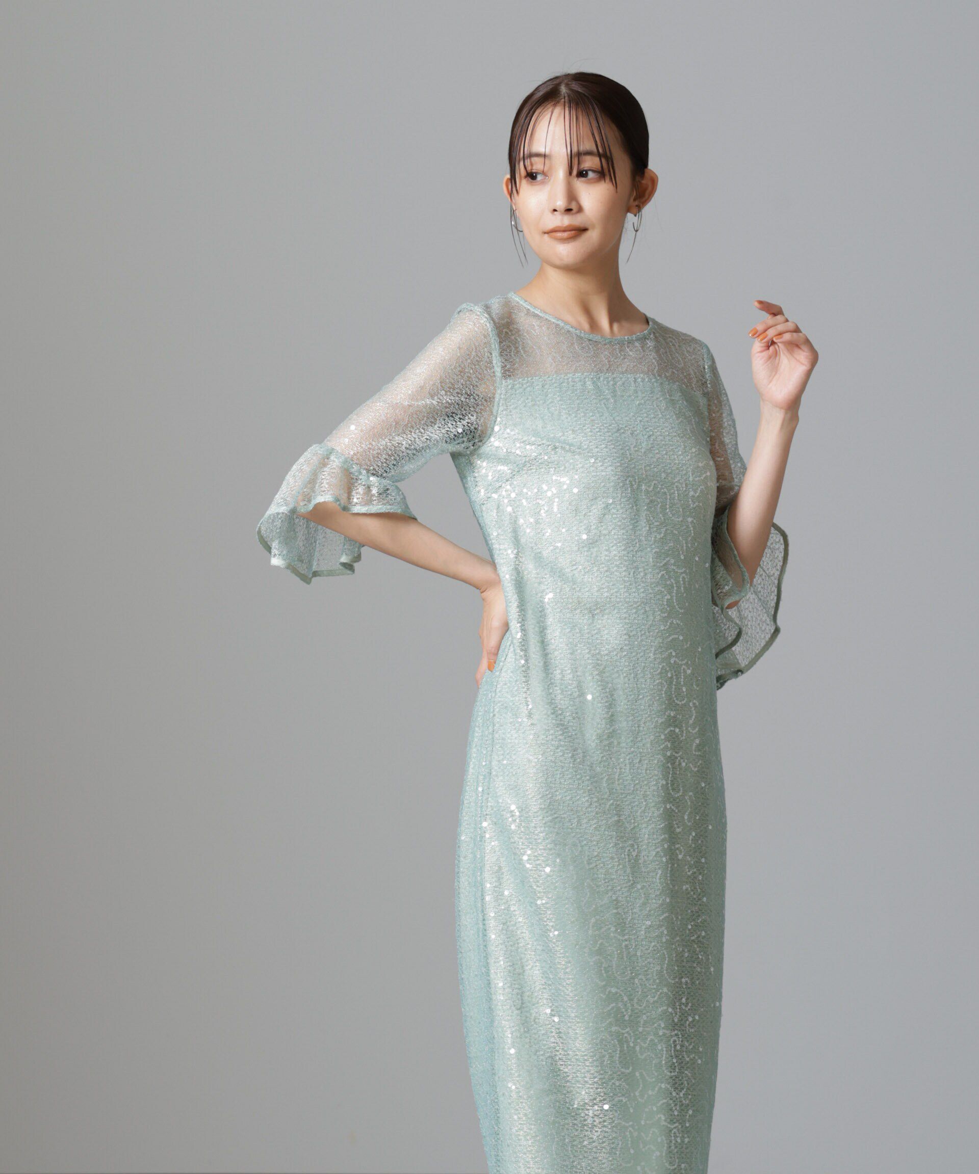 nano･universe「troisiemechaco/SPANGLE LACE ワンピース」|ワンピース|