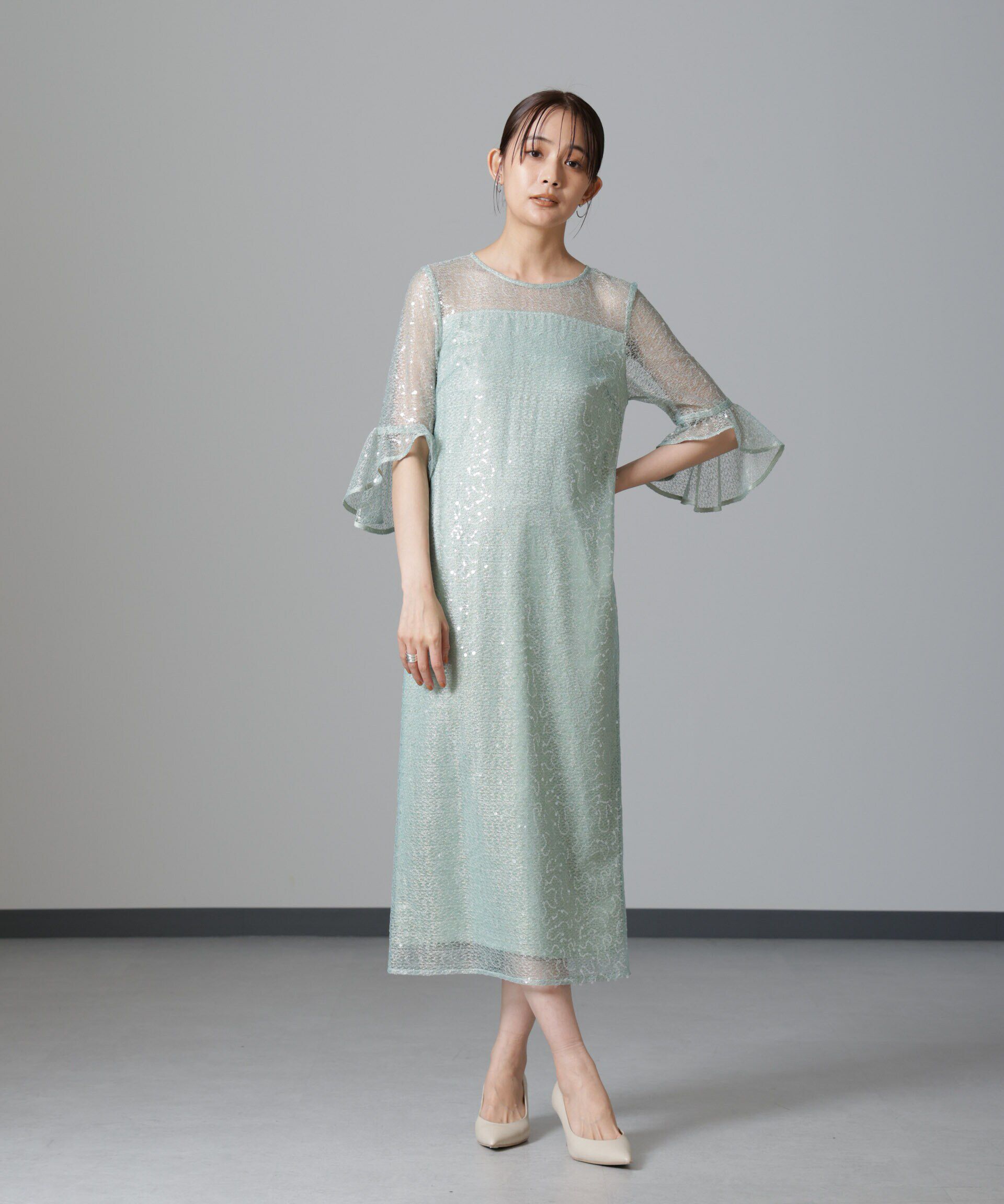 nano･universe「troisiemechaco/SPANGLE LACE ワンピース」|ワンピース|