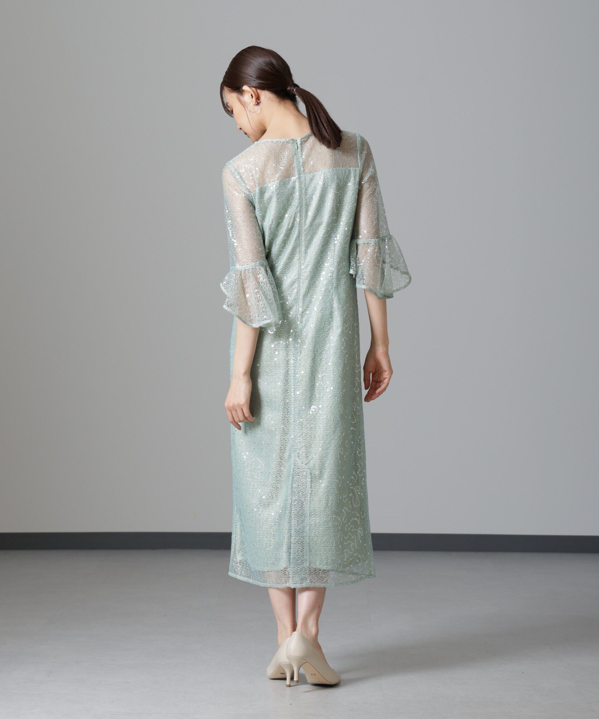 nano･universe「troisiemechaco/SPANGLE LACE ワンピース」|ワンピース|