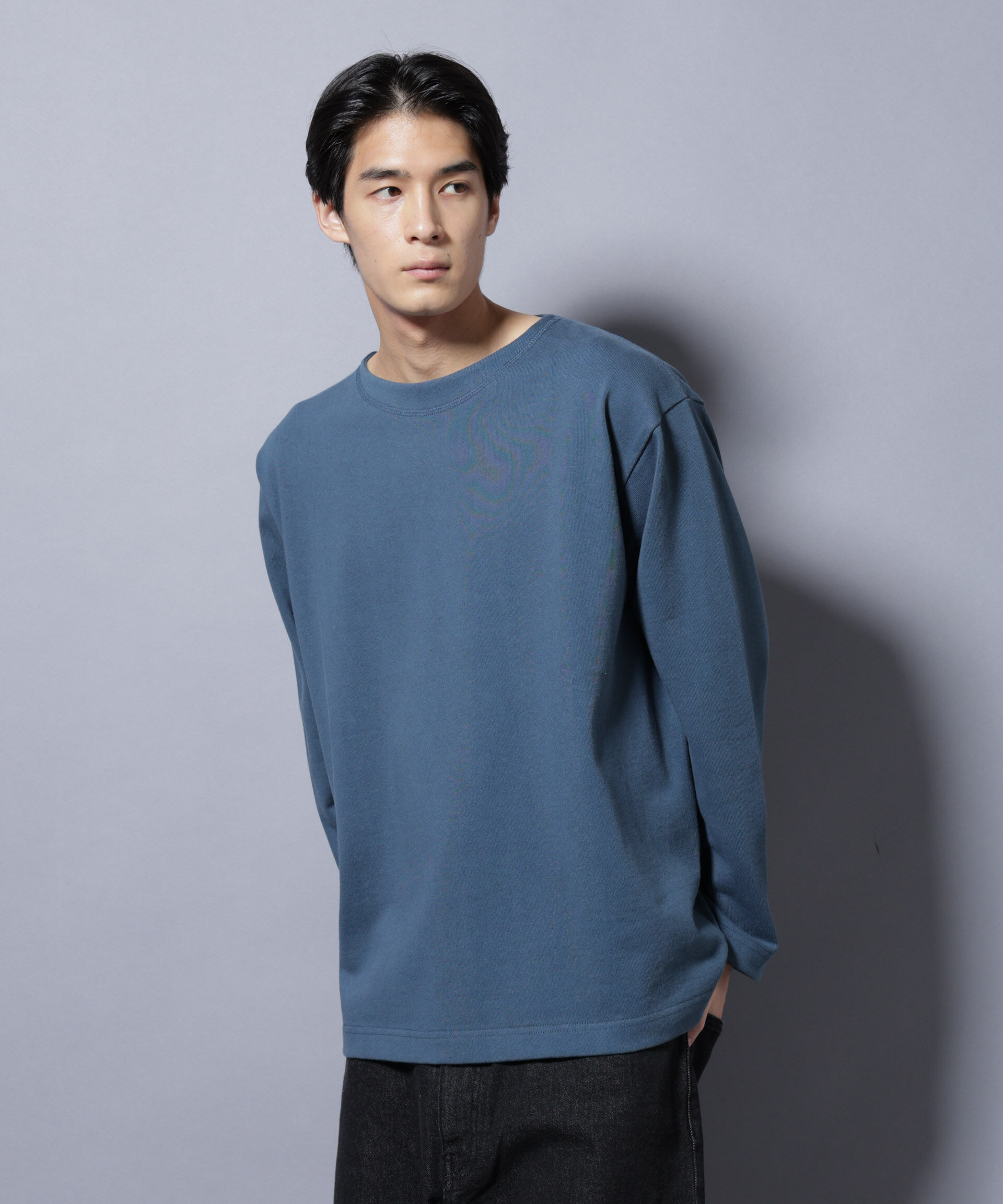 NANO universe「天竺ヘビーコットンボートネックＴシャツ 長袖」|Tシャツ・カットソー|