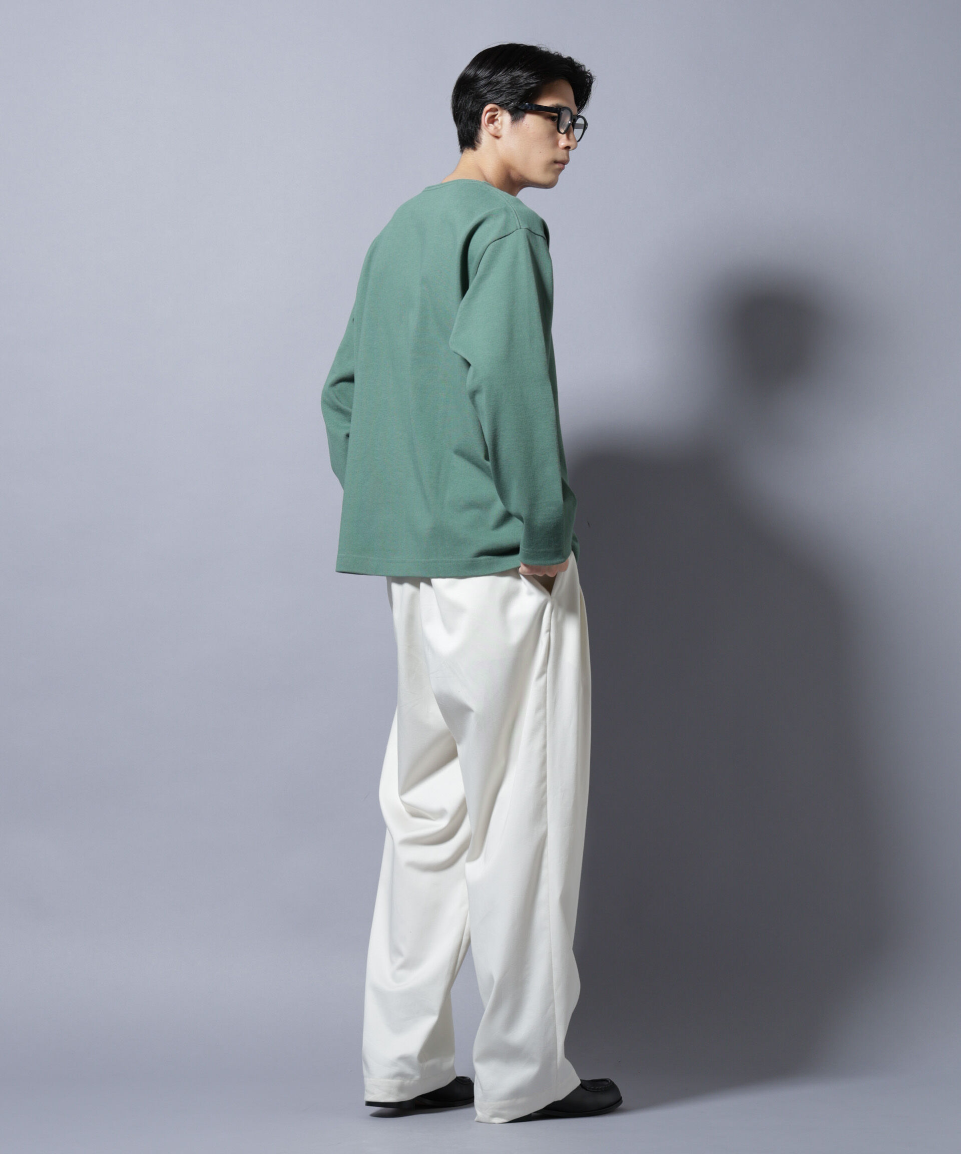 NANO universe「天竺ヘビーコットンボートネックＴシャツ 長袖」|Tシャツ・カットソー|