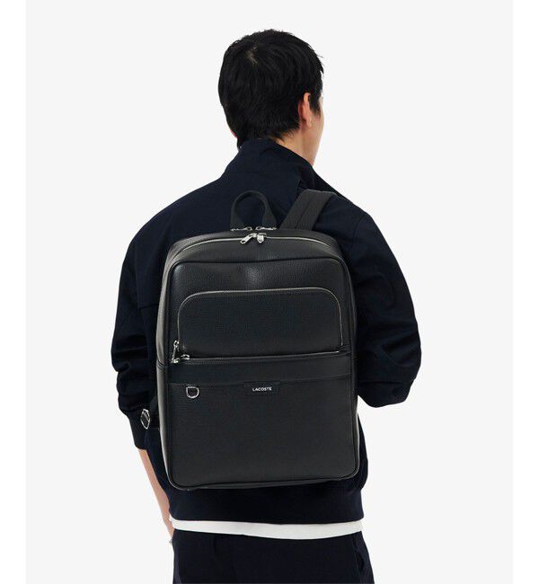LACOSTE「オシアン レザー スクエアバックパック」|リュック|