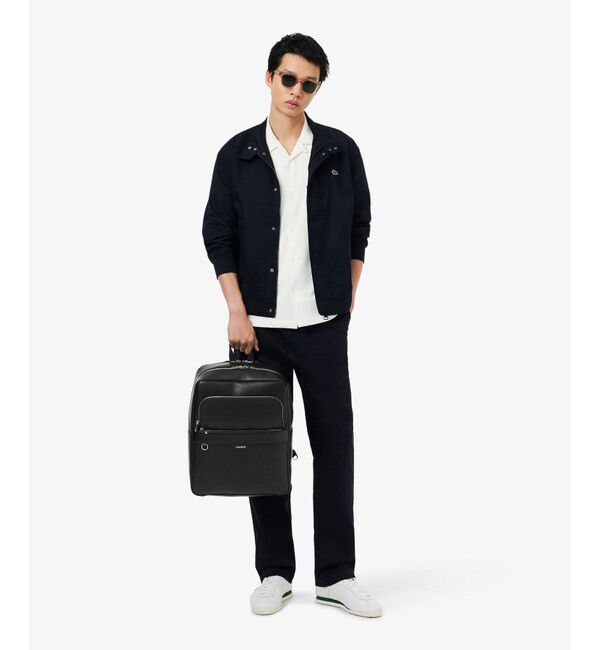 LACOSTE「オシアン レザー スクエアバックパック」|リュック|