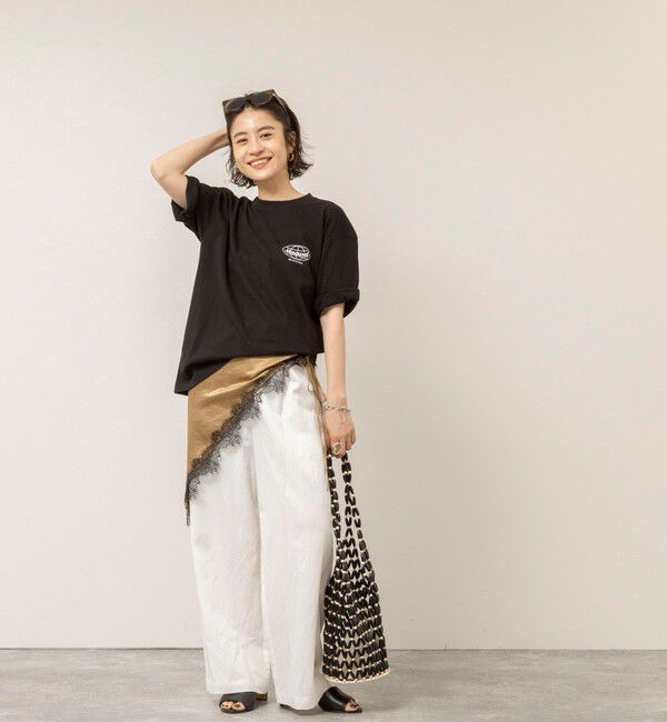 MAQWEL「【MAQWEL/マクウェル】ウォッシャブル Maqwel Earth ワイドボディプリントTシャツ」|Tシャツ・カットソー|