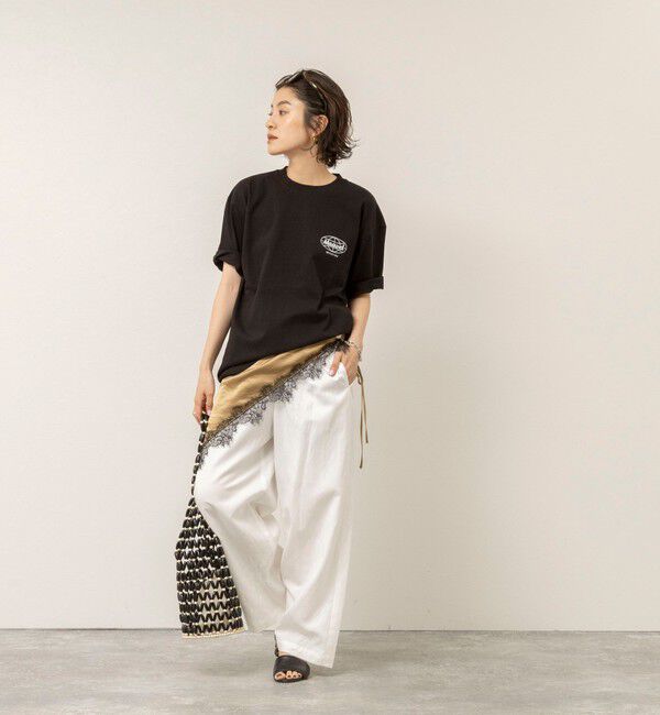 MAQWEL「【MAQWEL/マクウェル】ウォッシャブル Maqwel Earth ワイドボディプリントTシャツ」|Tシャツ・カットソー|