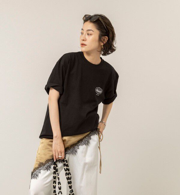 MAQWEL「【MAQWEL/マクウェル】ウォッシャブル Maqwel Earth ワイドボディプリントTシャツ」|Tシャツ・カットソー|
