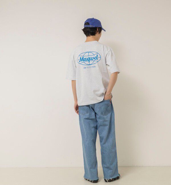 MAQWEL「【MAQWEL/マクウェル】ウォッシャブル Maqwel Earth ワイドボディプリントTシャツ」|Tシャツ・カットソー|
