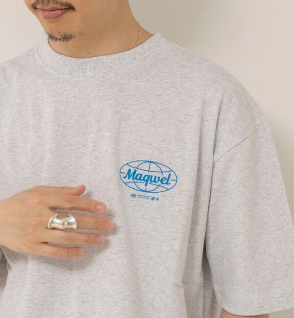 MAQWEL「【MAQWEL/マクウェル】ウォッシャブル Maqwel Earth ワイドボディプリントTシャツ」|Tシャツ・カットソー|