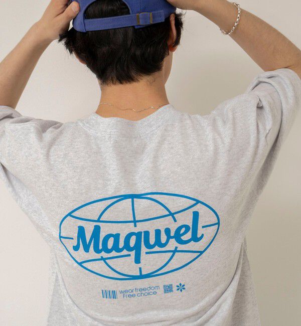 MAQWEL「【MAQWEL/マクウェル】ウォッシャブル Maqwel Earth ワイドボディプリントTシャツ」|Tシャツ・カットソー|