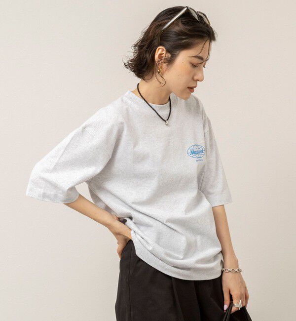 MAQWEL「【MAQWEL/マクウェル】ウォッシャブル Maqwel Earth ワイドボディプリントTシャツ」|Tシャツ・カットソー|