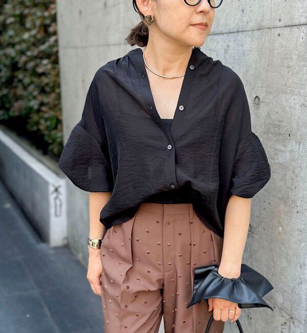 NOLLEY'S「【BECシリーズ】ウォッシャブル袖2ＷAYシアーブラウス」|シャツ・ブラウス|