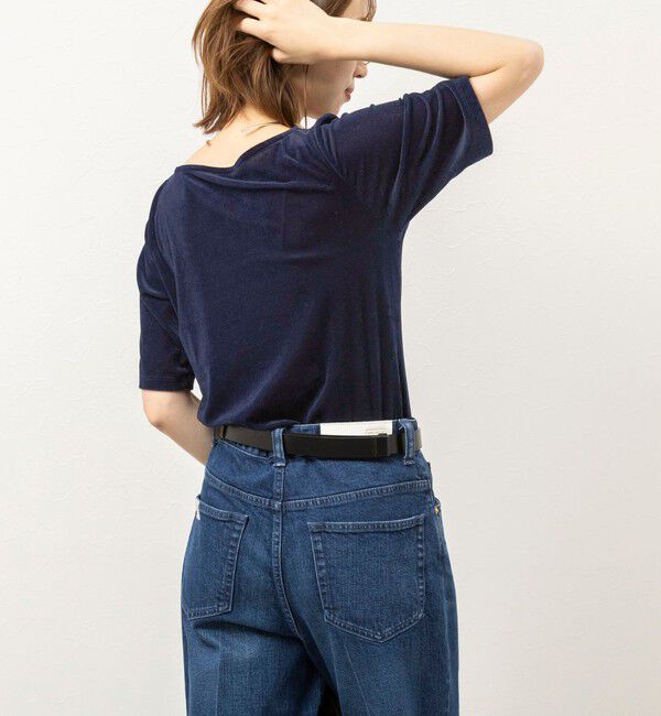 NOLLEY'S「《接触冷感》ウォッシャブルシアーベロア2WAYプルオーバー」|Tシャツ・カットソー|
