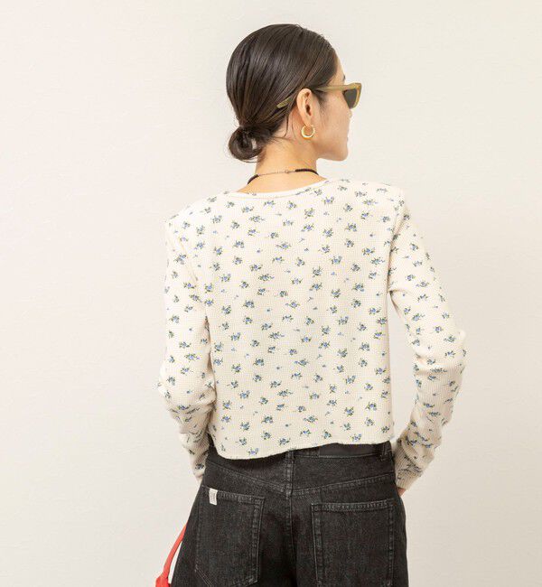 MAQWEL「【MAQWEL/マクウェル】Flower Waffleショルダーパッドプルオーバー」|Tシャツ・カットソー|