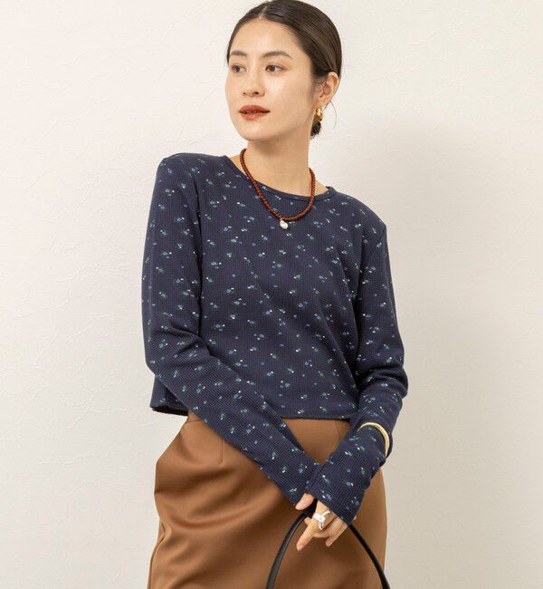 MAQWEL「【MAQWEL/マクウェル】Flower Waffleショルダーパッドプルオーバー」|Tシャツ・カットソー|