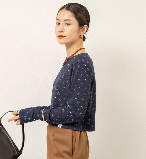 MAQWEL「【MAQWEL/マクウェル】Flower Waffleショルダーパッドプルオーバー」|Tシャツ・カットソー|