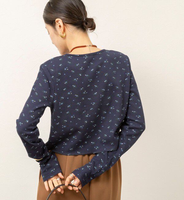 MAQWEL「【MAQWEL/マクウェル】Flower Waffleショルダーパッドプルオーバー」|Tシャツ・カットソー|