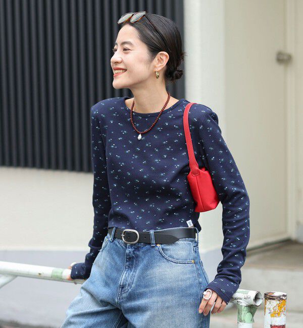 MAQWEL「【MAQWEL/マクウェル】Flower Waffleショルダーパッドプルオーバー」|Tシャツ・カットソー|