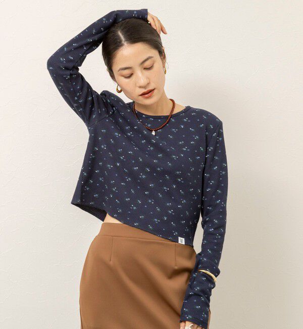 MAQWEL「【MAQWEL/マクウェル】Flower Waffleショルダーパッドプルオーバー」|Tシャツ・カットソー|