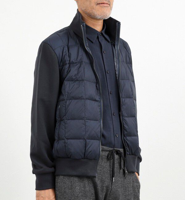 NOLLEY'S goodman「【TAION/タイオン】別注 スウェットコンビ ハイネックダウンJK 26AW」|ブルゾン・スタジャン|ダークネイビー