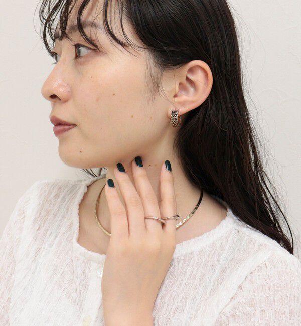 fredy emue「アンティークハート刻印フープピアス」|ピアス|