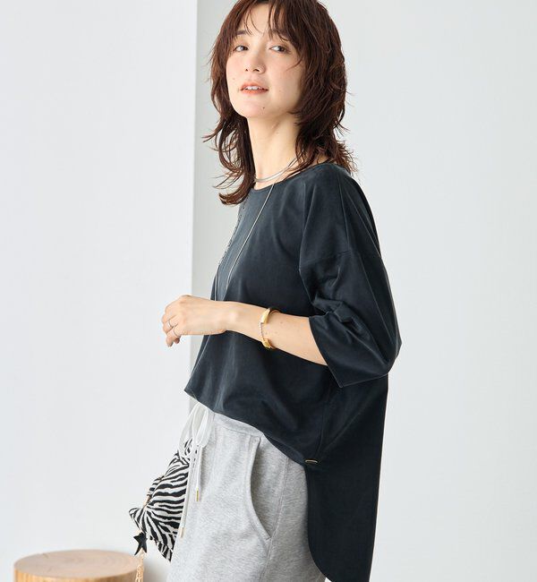  「ハーフスリーブキュプラカットプルオーバー」|Tシャツ・カットソー|