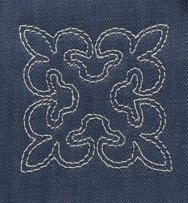  「【刺繍モノグラム】デニム2WAYミニボストンバッグ」|ボストンバッグ|