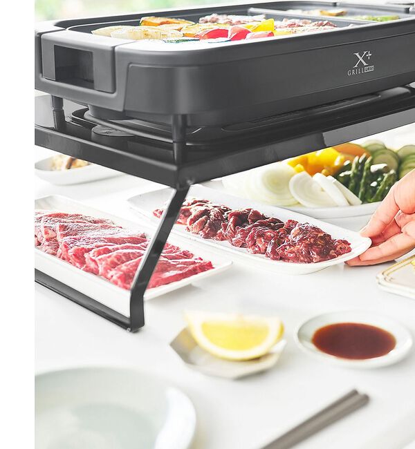 collex「【tower】下が使える電気プレートラック ホットプレート 収納 折り畳」|食器・キッチングッズ|