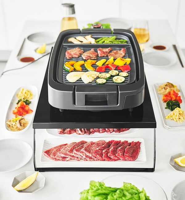 collex「【tower】下が使える電気プレートラック ホットプレート 収納 折り畳」|食器・キッチングッズ|