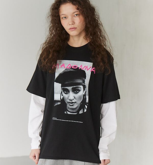 ABAHOUSE「PeterAnderson-Madonna PHOTO Tee / マドンナ /」|Tシャツ・カットソー|ブラック