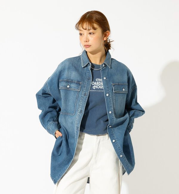 Rouge vif「【Healthy denim / ヘルシーデニム】Almond / デニムシャツ」|シャツ・ブラウス|
