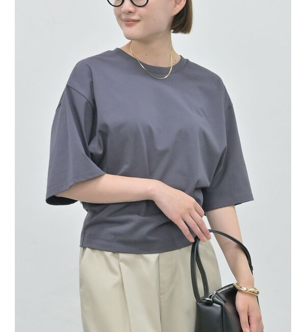 qualite「【接触冷感】プレミアム天竺ドルマンTシャツ」|Tシャツ・カットソー|チャコールグレー