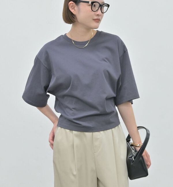 qualite「【接触冷感】プレミアム天竺ドルマンTシャツ」|Tシャツ・カットソー|