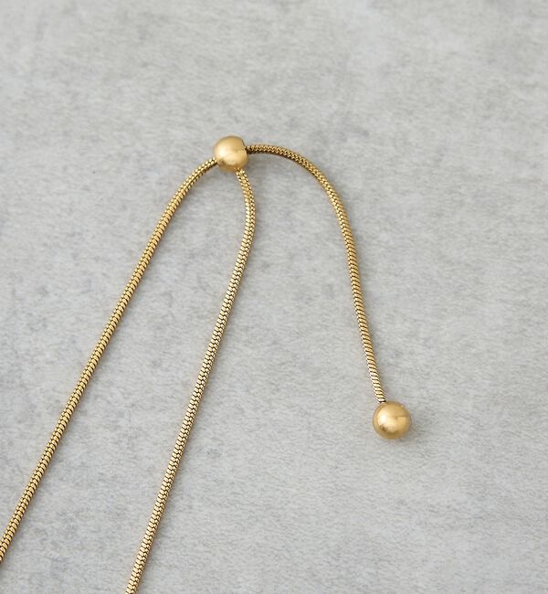 qualite「【ステンレス】スライドチェーンワントップネックレス」|ネックレス|