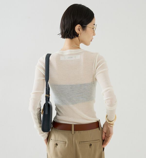 The Store by C' 「【COCUCA】ウールシフォンリブプルオーバー」|Tシャツ・カットソー|