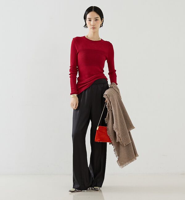 The Store by C' 「【COCUCA】ウールシフォンリブプルオーバー」|Tシャツ・カットソー|