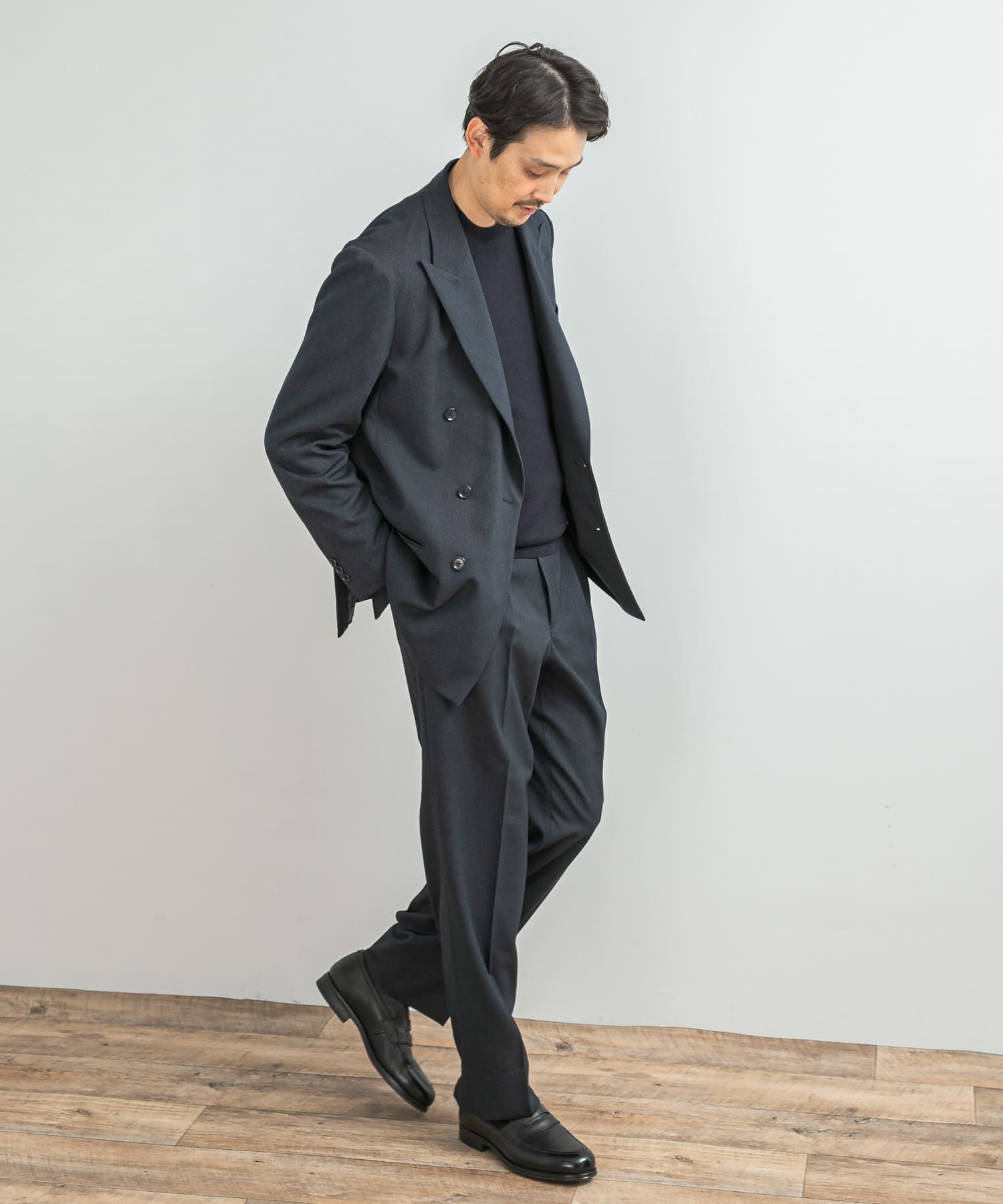 URBAN RESEARCH DOORS「LIFE STYLE TAILOR　マシンウォッシャブルハイゲージクルーニット」|シャツ・ブラウス|