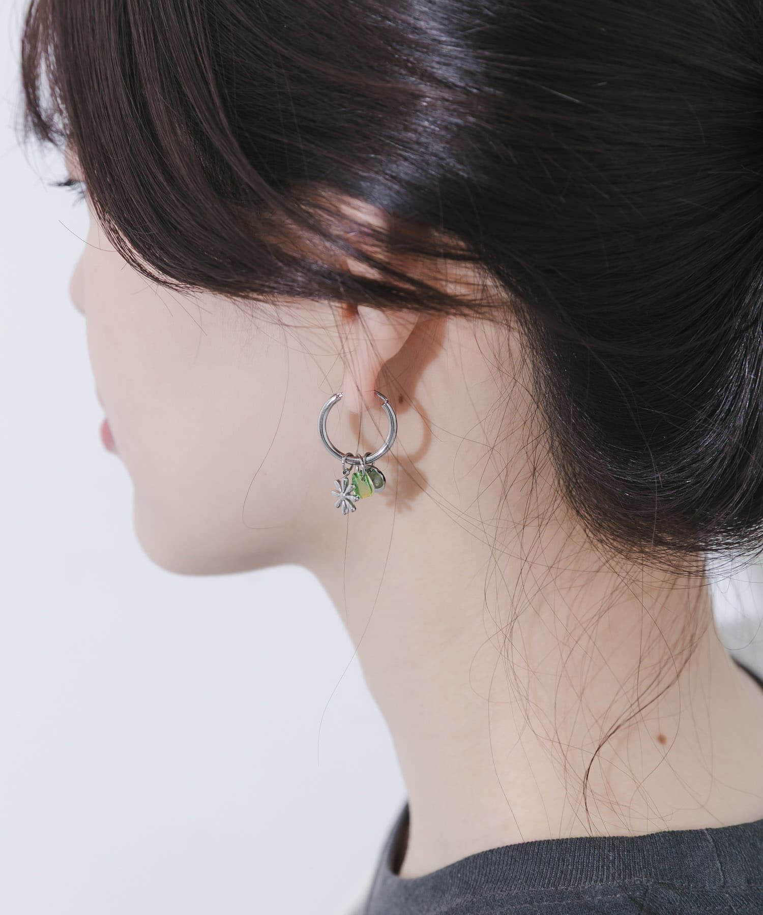 SMELLY「ステンレスマルチチャームフープピアス」|ピアス|