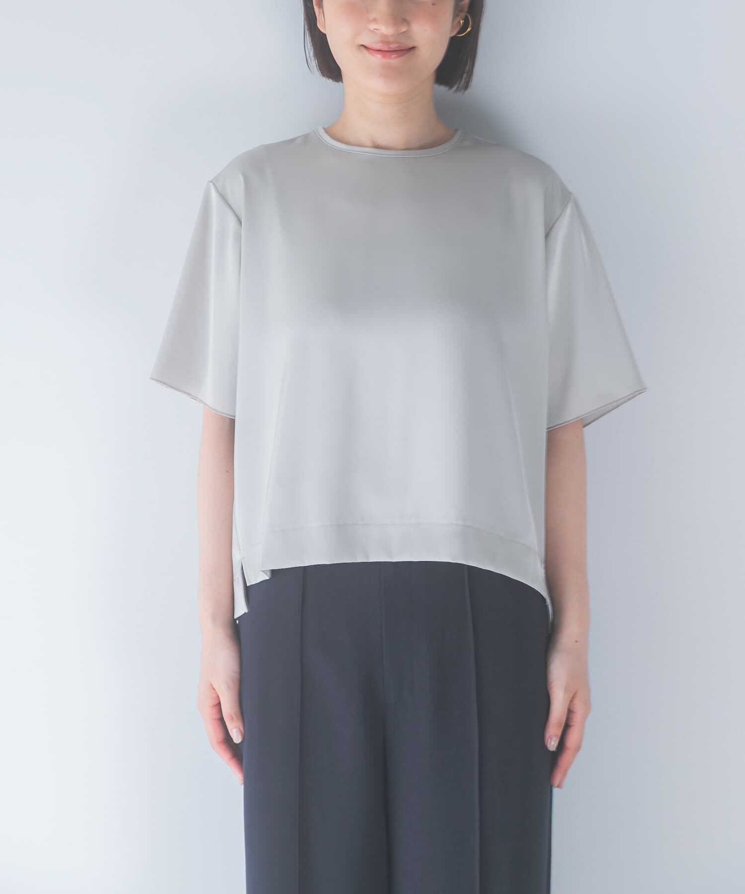 URBAN RESEARCH ROSSO「接触冷感 吸水速乾サテンブラウス」|シャツ・ブラウス|