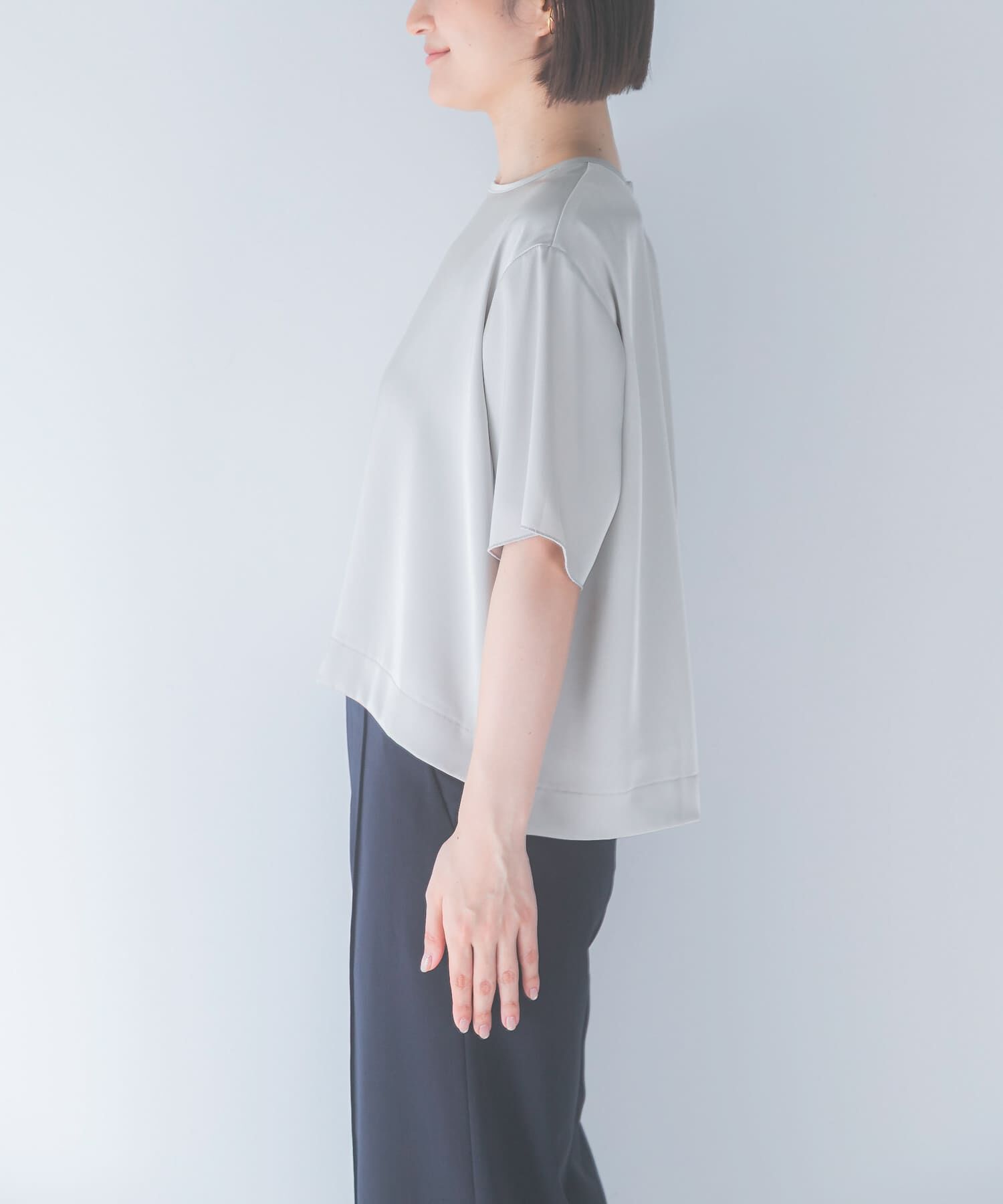 URBAN RESEARCH ROSSO「接触冷感 吸水速乾サテンブラウス」|シャツ・ブラウス|