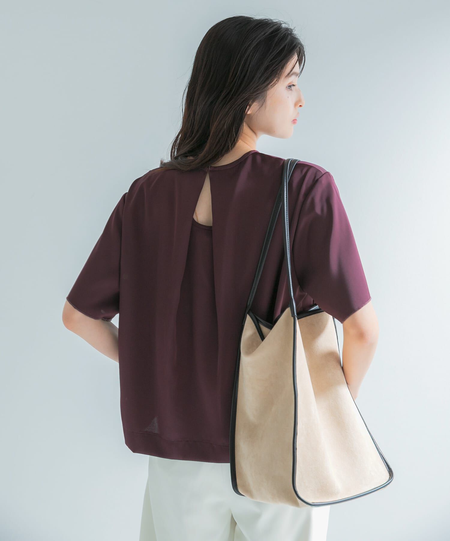 URBAN RESEARCH ROSSO「接触冷感 吸水速乾サテンブラウス」|シャツ・ブラウス|