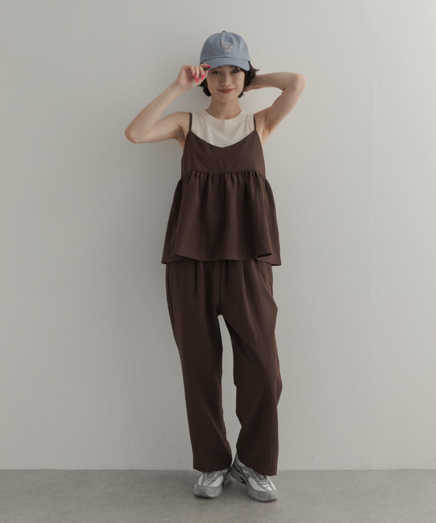URBAN RESEARCH DOORS「バックリボンキャミ付きイージーパンツ」|ワンピース|