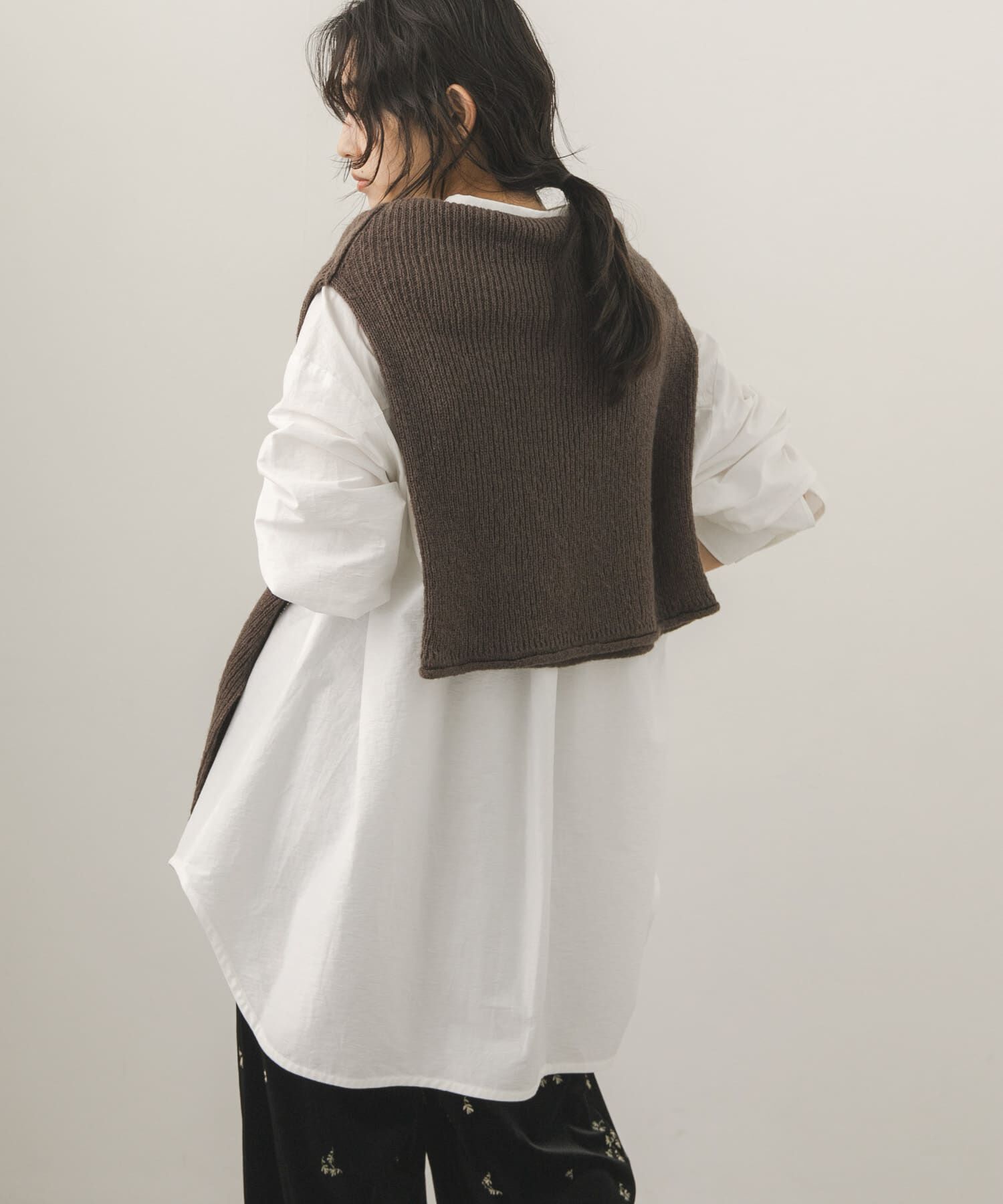  「フロントシャーリングシャツワンピース」|ワンピース|