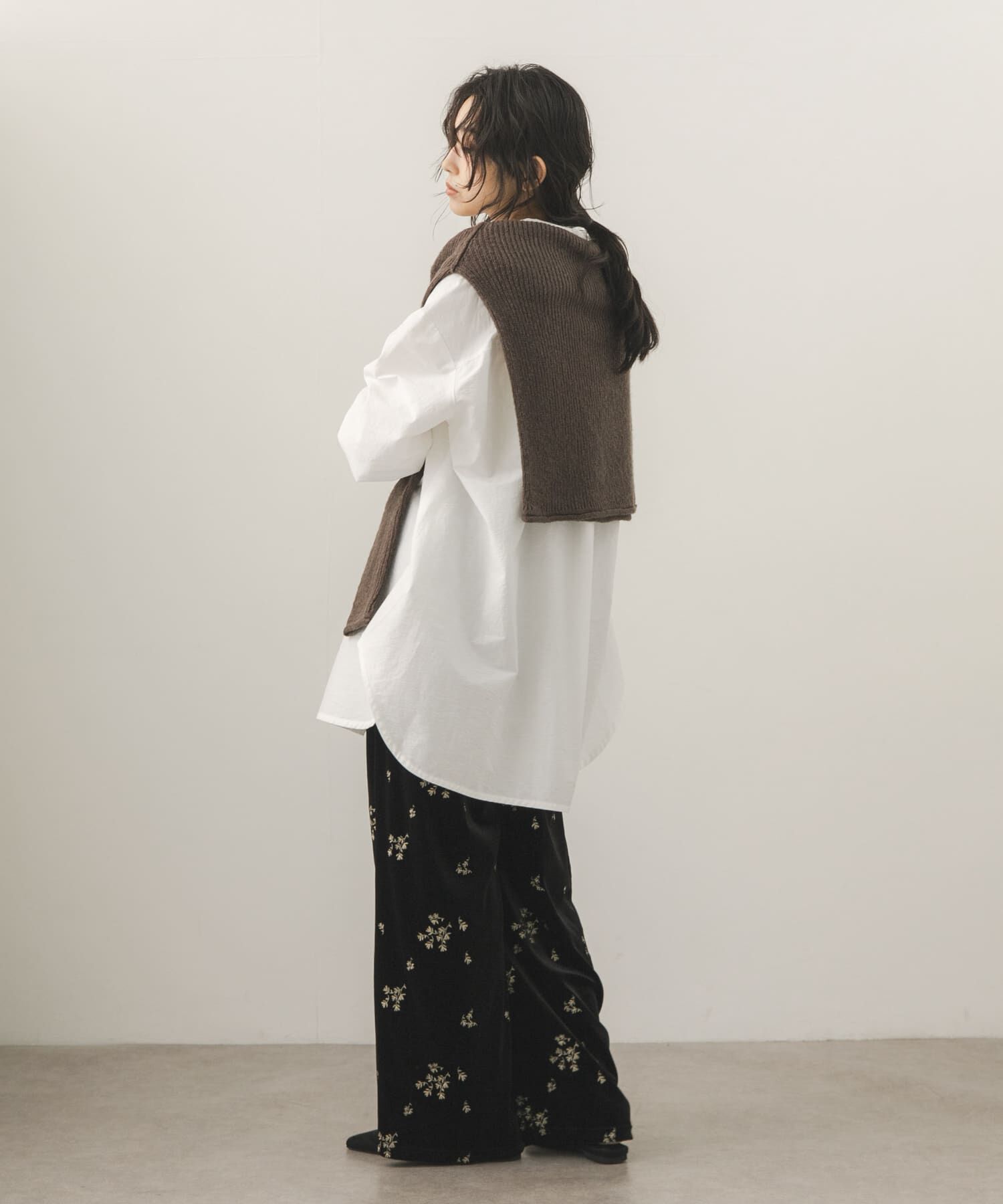  「フロントシャーリングシャツワンピース」|ワンピース|